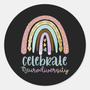 Adesivo Celebrar a Neurodiversidade Rainbow Mental Health