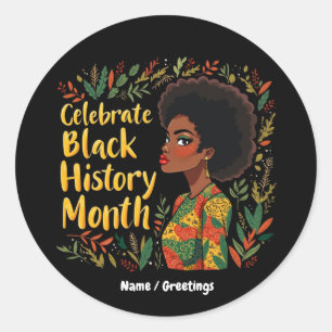 Adesivo Celebrar História Negra Mês Honra Afro-Americana