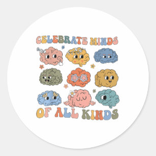 Adesivo Celebrar Mentes De Todos Os Tipos De Autismo Na Ne