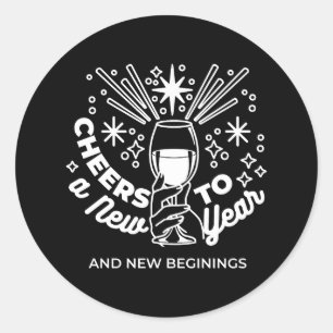 Adesivo Celebrar Nova Ilustração de Vidro de Começo