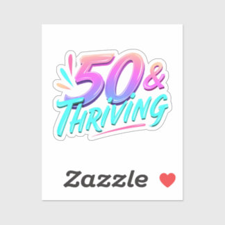 Adesivo Celebrar o 50º aniversário e o aniversário prósper