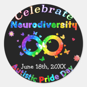 Adesivo Celebrar o Dia do Orgulho Autista da Neurodiversid