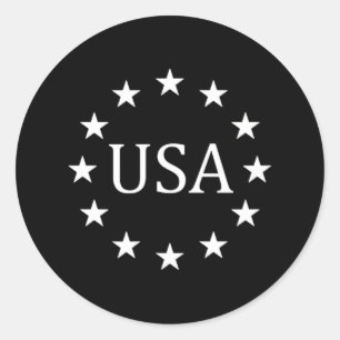Adesivo Celebrar Os Eua Com Estrelas Patriotas