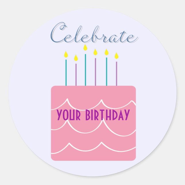 Adesivo Celebrar os Stickers de Aniversário (Frente)