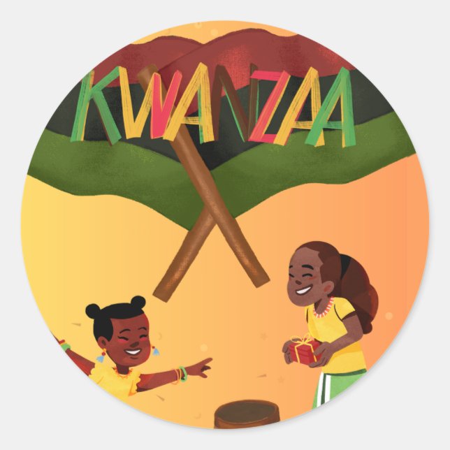 Adesivo "Celebrar Unidade: Um Encontro Joyful Kwanzaa" (Frente)