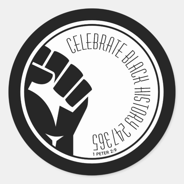 Adesivo CELEBRATE BLACK HISTORY 247365 BHM Personalizado (Frente)