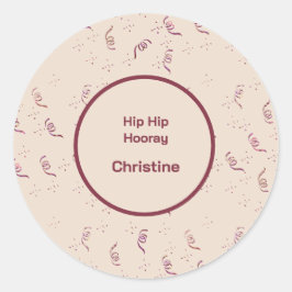 Adesivo Celebrating Adult Birthday Hip Hip Hooray