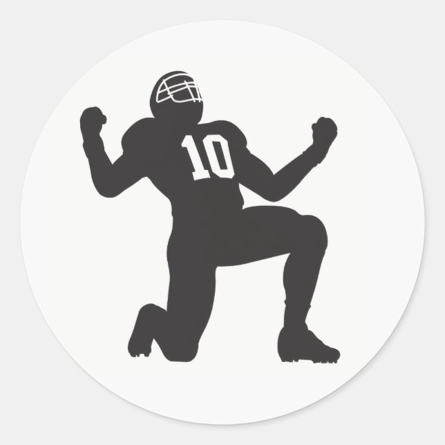 Adesivo Celebrating Football Player Silhouette (Frente)