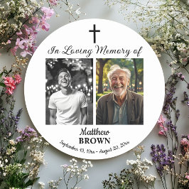 Adesivo Celebration Of Life 2 Photos Funeral White