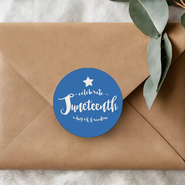 Adesivo Celebre o Juneteenth Azul (Criador carregado)