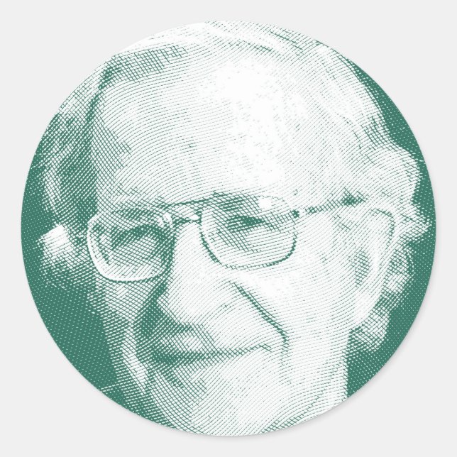 Adesivo celebridades noam chomsky 2 (Frente)