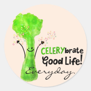 Adesivo Celery Pun positivo - Celerybrate Good Life