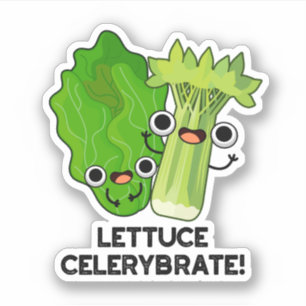 Adesivo Celerybrate Cute Veggie Pun