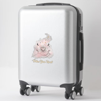 Adesivo Celestial Gold Heart Sticker - "Follow Your Heart"