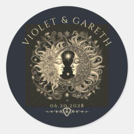 Adesivo Celestial Sun Moon Stars Casamento