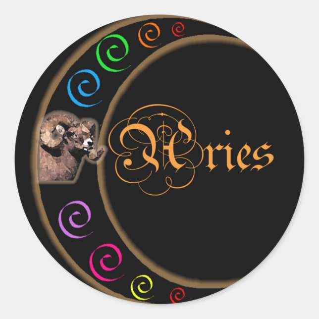 Adesivo Celestrial Moon Aries (Frente)