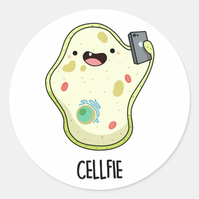 Adesivo Cellfie Funny Biology Selfie Pun (Frente)