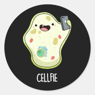 Adesivo Cellfie Funny Biology Selfie Pun Dark BG