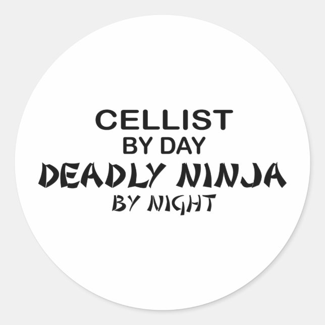 Adesivo Cellist Deadly Ninja por Noite (Frente)