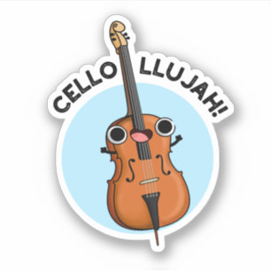 Adesivo Cello Llujah Cute Cello Pun Sticker