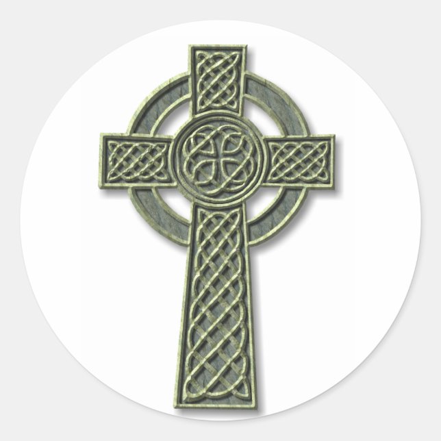 Adesivo Celtic Cross - Green Stone (Frente)