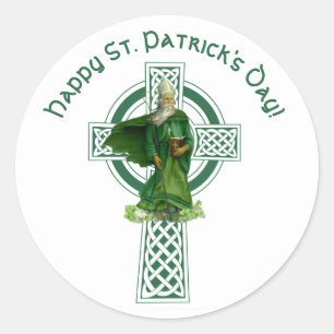 Adesivo Celtic Cross Irish Shamrocks Rua. Dia dos Patricks