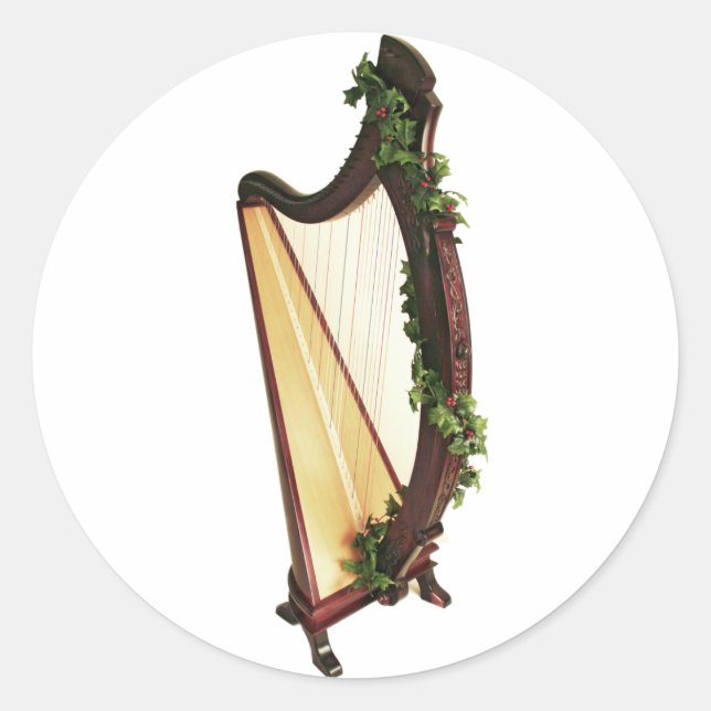 Adesivo Celtic Harp Christmas (Frente)