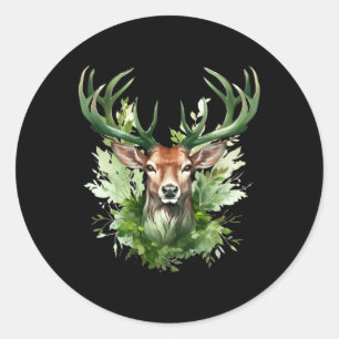 Adesivo Celtic Knot Deer Irish Elk Green Rua. Dia de Patri