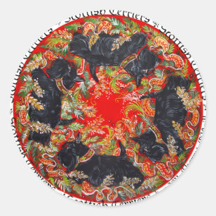 Adesivo Celtic Scottish Terrier Medallion