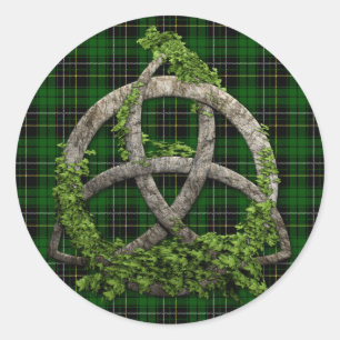 Adesivo Celtic Trinity Knot and Clan MacAlpan Tartan