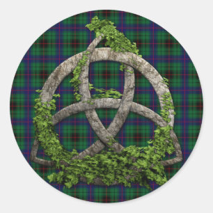 Adesivo Celtic Trinity Knot E Clan Davidson Tartan