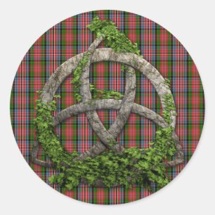 Adesivo Celtic Trinity Knot E Clan MacPherson Tartan