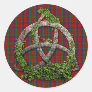 Adesivo Celtic Trinity Knot E Clan Robertson Tartan