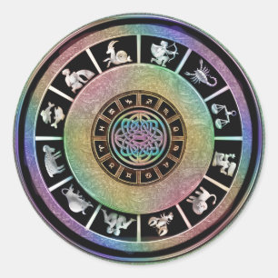 Adesivo Céltico Arco-Íris Zodiac Mandala