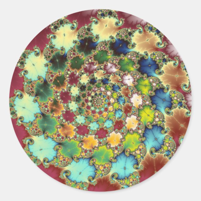 Adesivo Células Fractais - Vinheta Fractal (Frente)