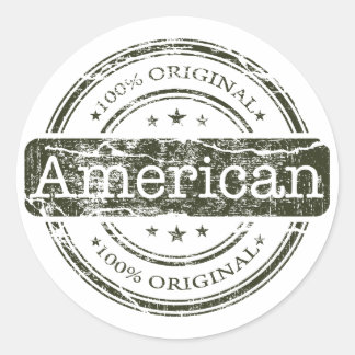 Adesivo Cem por cento original americano, por Lyserty