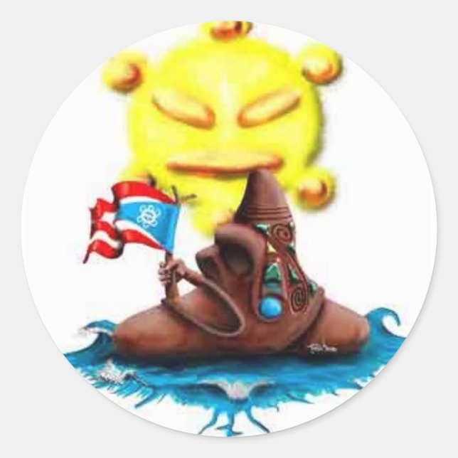 Adesivo cemi y sol Taino (Frente)