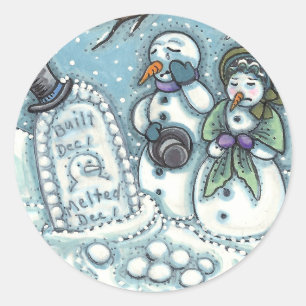 ADESIVO CEMITÉRIO DE BONECOS DE NEVE, DERRETIDO ANTES DO T