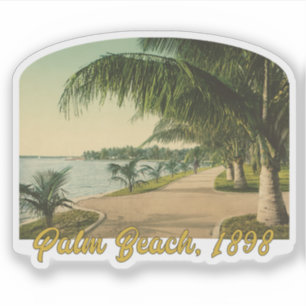 Adesivo Cena antiga de Palm Beach, Flórida de 1898