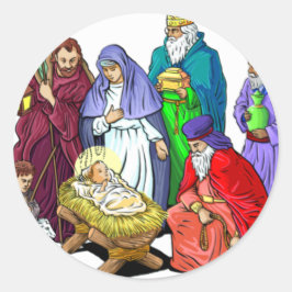 Adesivo Cena Colorida de Natal