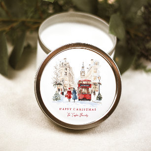 Adesivo Cena da Cidade da Aquarela de Natal em Londres