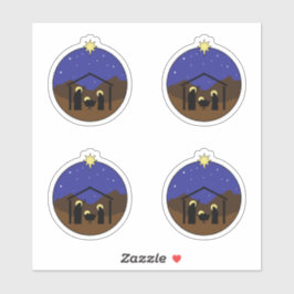 Adesivo Cena da Natividade de Natal da Manger