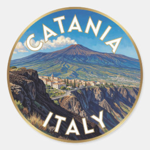 Adesivo Cena da paisagem vulcânica de Catania, Itália ⛰️