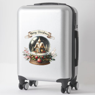 Adesivo Cena de Algodão do Globo de Neve Cozy Christmas