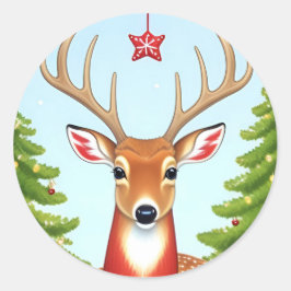 Adesivo Cena de Deer na Wonderland de inverno