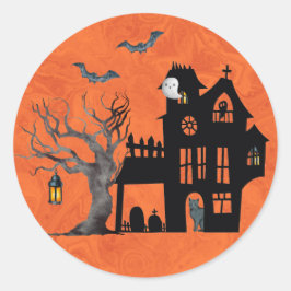 Adesivo Cena de Halloween Haunted House