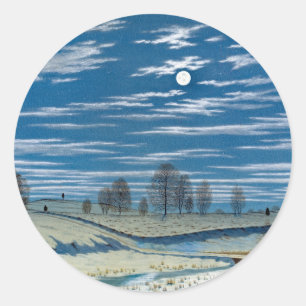 Adesivo Cena de inverno mais dificil na pintura à Lua
