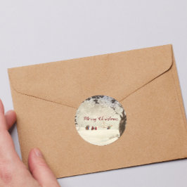 Adesivo Cena de inverno Vintage Victorian