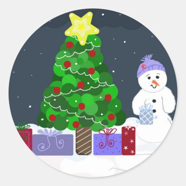 Adesivo Cena de Natal Adorável (Frente)