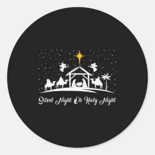 Adesivo Cena de Natal Silenciosa Noite Santa Cristã C